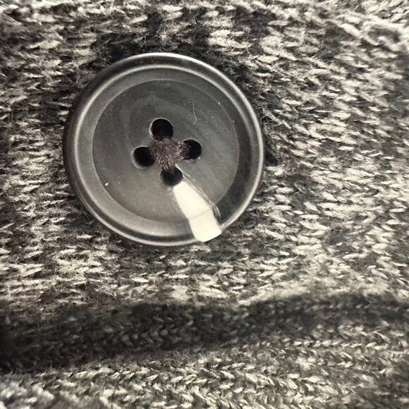 Telluride Clothing Company Womens Medium Sweater Button Mock Neck Grey Marled - Picture 4 of 10